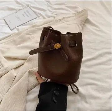 브라운 버킷 백 숄더백