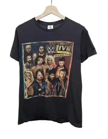 WWE LIVE 홀리데이 투어 2017 티셔츠 블랙 M 사이즈