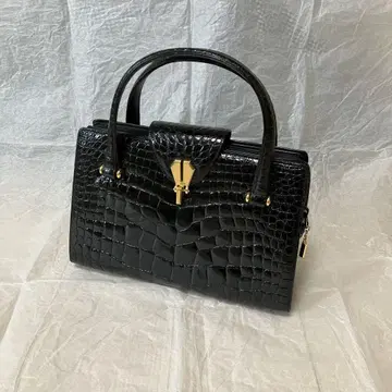 La luce 라루체 핸드백 크로커다일 블랙