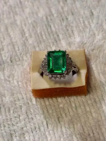 에메랄드 그린 실버 반지 11호