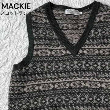 MACKIE 맥키 스코틀랜드제 노르딕 무늬 베스트