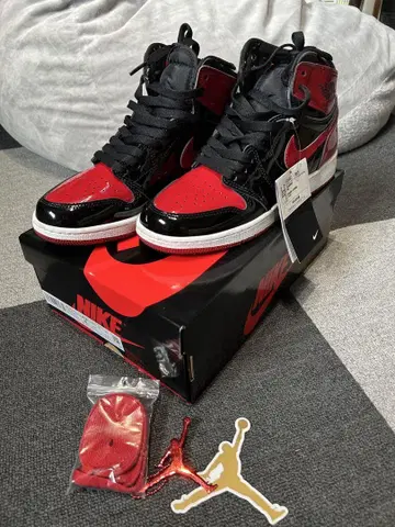 조던 1 24CM jordan 1 6Y BRED 페이턴트
