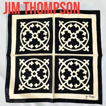 JIM THOMPSON 기하학 패턴 스카프 린넨 스카프 백 참