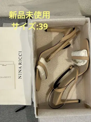 미사용 새상품 NINA RICCI 니나리치 베이지 하이힐 샌들 39