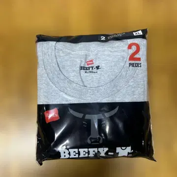 Hanes BEEFY-T XL 헤더 그레이 2장 세트 티셔츠