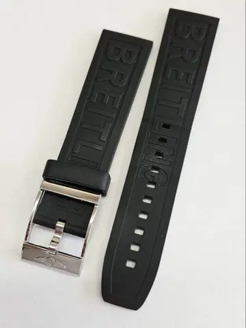 브라이틀링 고무 벨트 22-20mm 블랙 BREITLING