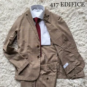 417 EDIFICE 셋업 수트 글렌 체크 베이지 S