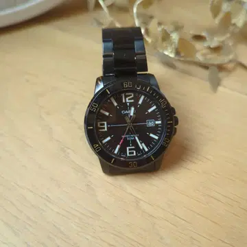 CASIO 블랙 아날로그 시계 50m 방수 저렴한 카시오 일본 미발매