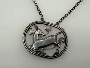 GEORG JENSEN 조지 젠슨 S925 목걸이 사슴과 꽃