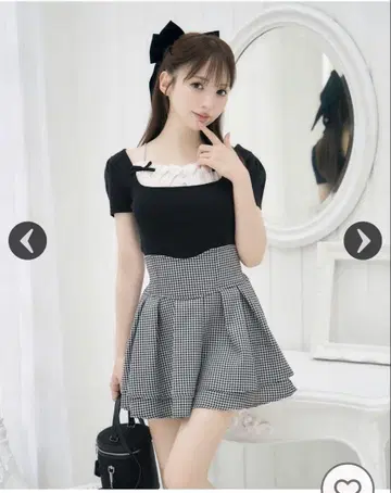 미셸 마카롱 레이스 리본 탑