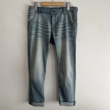 스키니 청바지 CUSTOM CULTURE 8부 데님 SIZE 2
