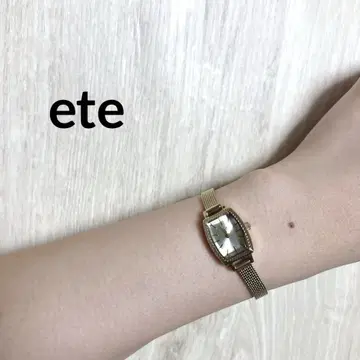 ete 골드 아날로그 손목시계 에테