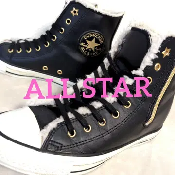 ef29 CONVERSE ALL STAR 블랙 보아 스니커즈 24.5cm