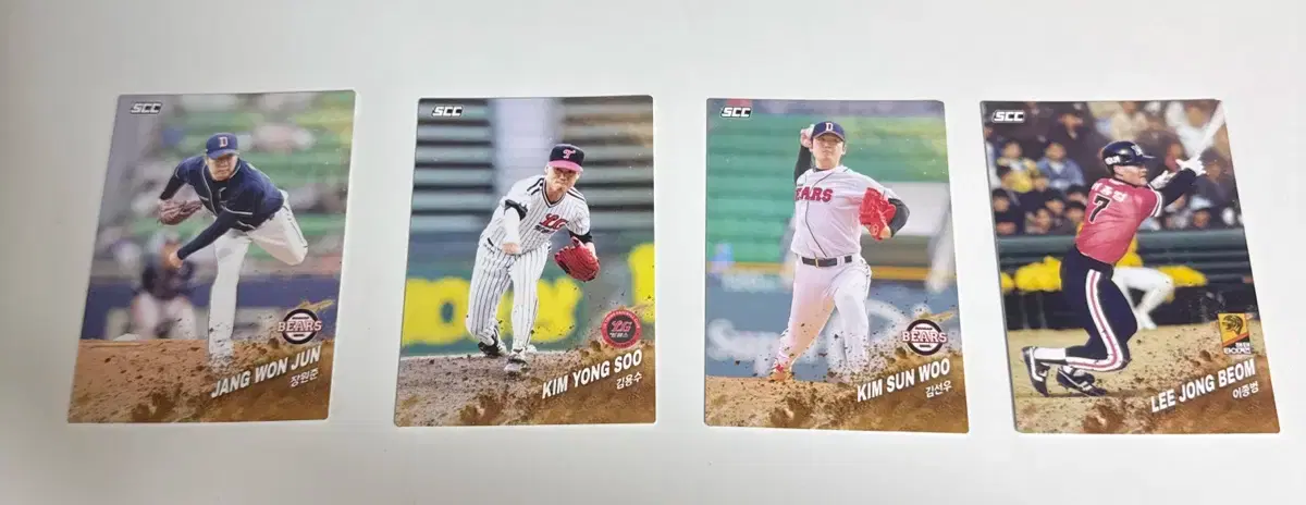 장원준, 김용수, 김선우, 이종범선수 노멀 카드