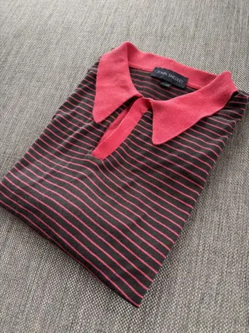 JOHN SMEDLEY 스트라이프 피케 셔츠