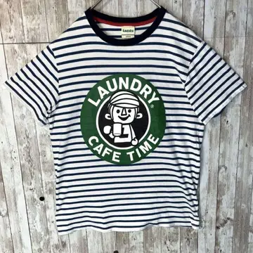 LAUNDRY CAFE TIME 스트라이프 티셔츠