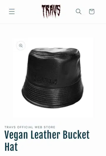 TRAVS 비건 가죽 버킷 햇 버킷햇 모자 Free size
