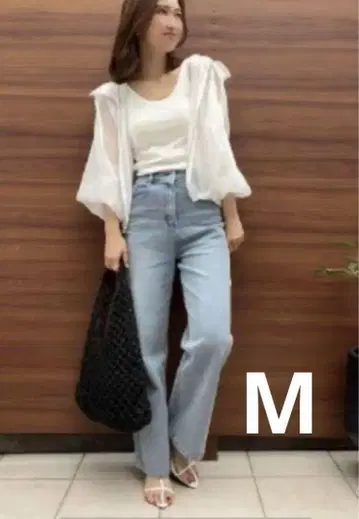 아베일 erica rogout 시어 블루종 화이트 M nachico