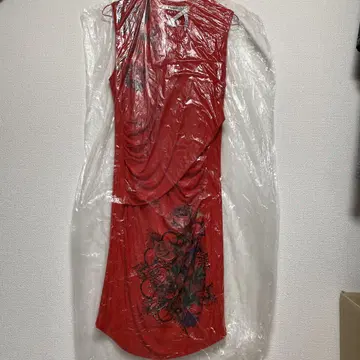 Desigual 사이즈 L 플라워 프린트 슬리브리스 원피스