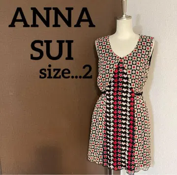 안나수이 ANNASUI 원피스 올 패턴 별 하트 비둘기 새 스타 리본