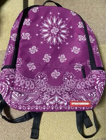 SPRAYGROUND 반다나 패턴 백팩 퍼플 보라색 올 패턴 미국