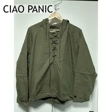 CIAO PANIC 밀리터리 후드티 아노락 후드티 레이스업