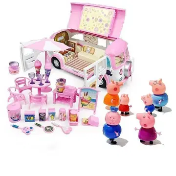 페파 피그 peppa pig 6개 피규어 + 캠핑카 세트