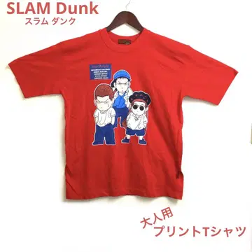 SLAM Dunk 슬램덩크 프린트 티셔츠 레드 캐릭터 굿즈