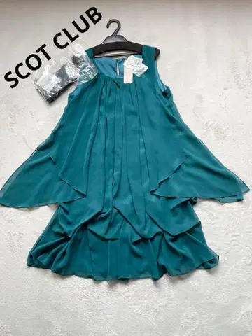 스콧 클럽 원피스 그린 9호 목걸이 리본