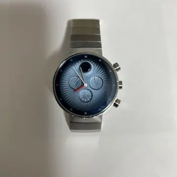 MOVADO 블루 다이얼 크로노그래프 시계 스테인리스 스틸 모바도
