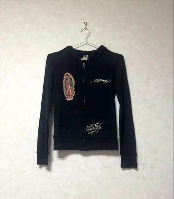 레어 에드 하디 Ed Hardy 후드티 후드 부착 성모 마리아