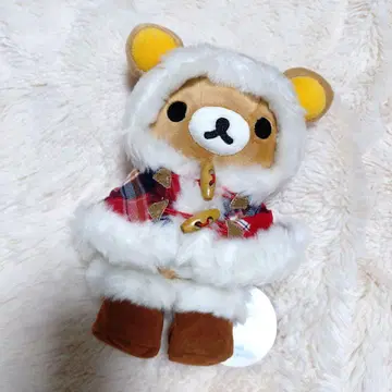 리락쿠마 봉제 인형 체크 코스튬