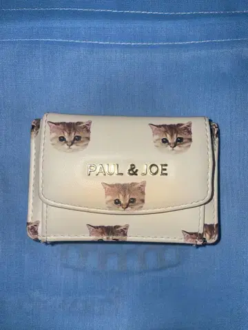 PAUL & JOE 고양이 프린트 3단 폴더형 지갑