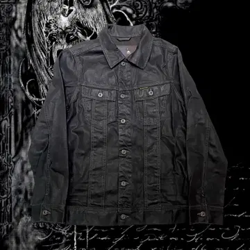 G-STAR RAW y2k 그런지 코팅 가공 블랙 데님 자켓