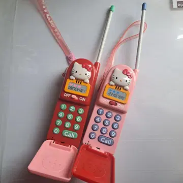 헬로키티 모시모시 휴대폰 완구 당시 물건 레어