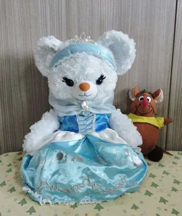 디즈니 스토어 초대 유니 베어 시티 봉제 인형 블루 로즈 신데렐라