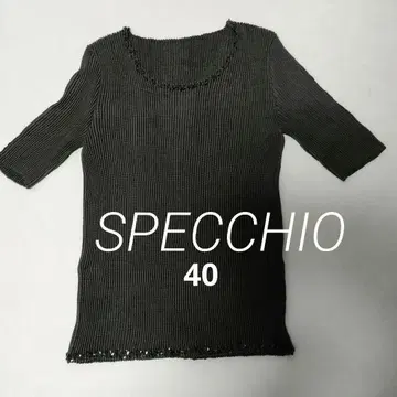 새상품급 SPECCHIO 스페치오 셔틀 플리츠 블랙 스팽글