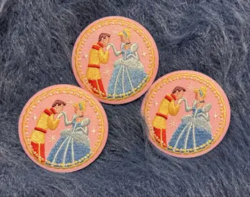 신데렐라 자수 캔뱃지 3개 세트