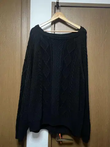 새상품급 블랙 케이블 니트 스웨터 2XL
