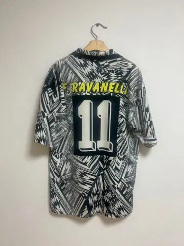 레어 이탈리아 대표 라바넬리 축구 셔츠 반팔 유벤투스 구제 의류