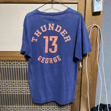 구제 의류 THUNDER 13 GEORGE 티셔츠 네이비 L