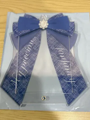 후쿠야 이케부쿠로 한정판 리본 트위드 체크 블루 파랑