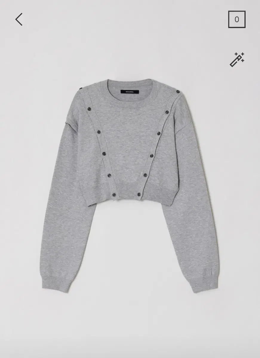 Tom Greyhound DIAGONAL Cropped Button Knit
