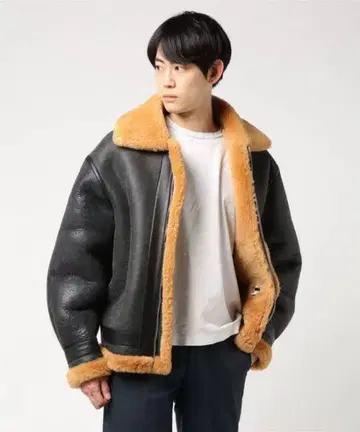 H (에이치) MOUTON B-3 무스탕 가죽 자켓
