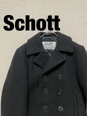Schott 피코트 블랙