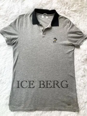 ICE BERG 피케 셔츠 그레이 네이비