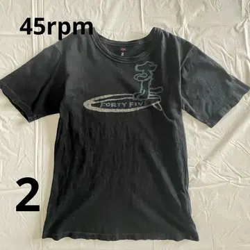45rpm 인디고 반팔 티셔츠 코튼 사이즈 2