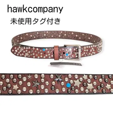 새상품 hawkcompany 호크 컴퍼니 스터드 벨트 가죽 별 모양