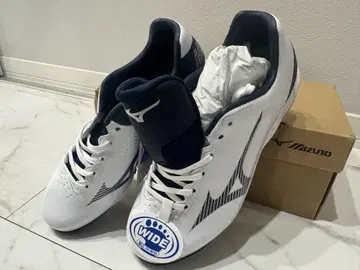Mizuno 야구 신발 WIDE 화이트/네이비