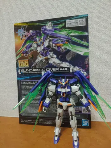 1/144HG 건담 더블 오 다이버 아크 설명서 완성 동시 300엔 할인